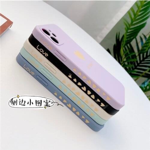 Ultra-thin Cute Love Heart Liquid Silicone Case For Huawei Honor 10i 10 20 30 50 Pro Play 4T 5T X10 V40 V30 V20 V10 8X 50SE Y9S