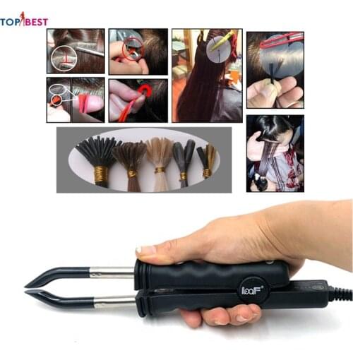 Fusion Hair Extensions Iron Keratin Bonding Tools Electric Adjustable Temperature Heat Connector Hairdressing Styling Equipment