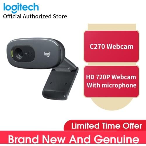 Logitech C270 Webcam full HD Vid 720P video Built-in Microphone USB2.0 Mini Computer Camera Desktop or Laptop C270i C310 C270