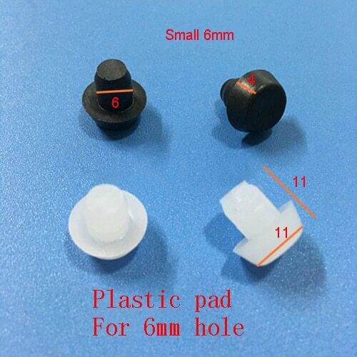 6 7 8 10 mm hole inserting pad sofa furniture chair feet leg nail cushion white black transparent hole plastic plug