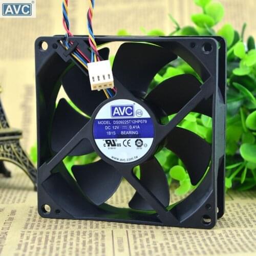 2pcs Original For AVC DS09225T12HP079 12V 0.41A 9025 4 four-wire PWM CPU fan thermostat For AVC
