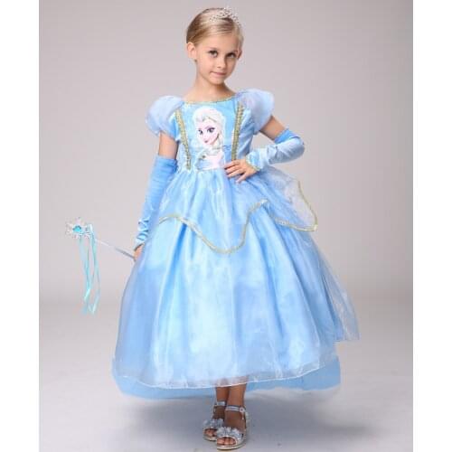 2019 new ice romance princess dress girl Aisha Princess dress Halloween performance costume
