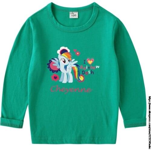 2021 Kids Cotton Long Sleeve T-shirts Tops Boys Girls My Little Baby girl pony Tees 2 3 4 5 6 7 8 Years Children Sweatshirts