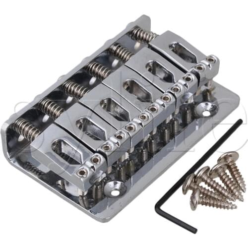 6 string Fixed Hard Tail Guitar Bridge For Guitar Chrome
