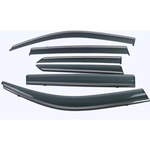 Car Styling 4 Pieces Rain Guards Side Window Visor Cover Trim For Toyota Prado 2003-2018