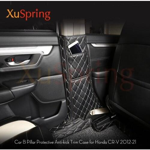 Car Styling B Pillar Anti-kick Protective Mat Pad Cushion Case Stickers Accessories For Honda CR-V 2012-2021 Styling