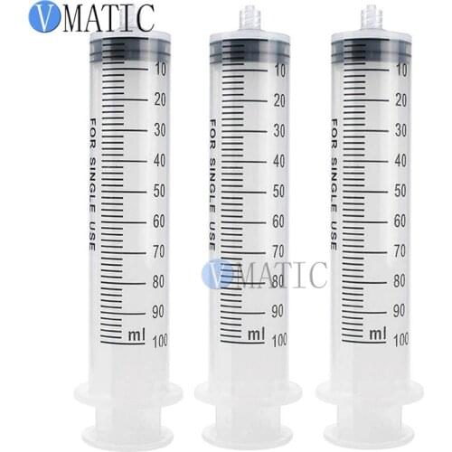 Free Shipping Non Sterilized 100ml/cc Dispensing Plastic Liquid Dispenser Manual Syringe