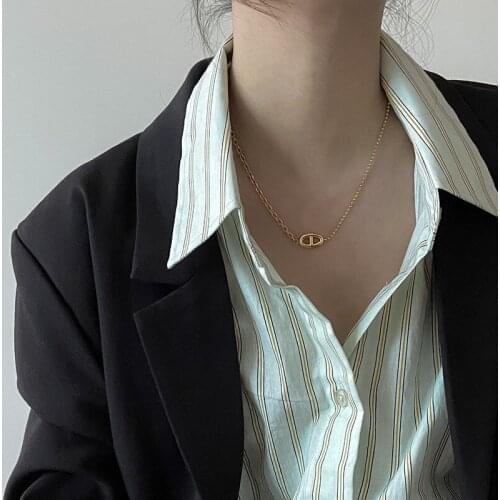 TIMEONLY Funny Pig Rose Nose Pendant Necklaces for Women Ladies Beading Chain Necklace for Women Titanium Steel Jewellery New