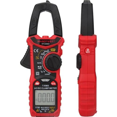 Automatic Range Mini Digital Clamp Meters Voltage Current 600V TRUE RMS Multimeter Capacitance Professional Tester Soft Case