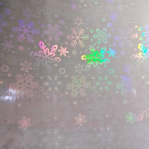 Foil Adhesive Tape Back Snowflake Holographic Hot Stamping On Paper Plastic 50 Sheets 210 x 297 MM DIY Package Color Card