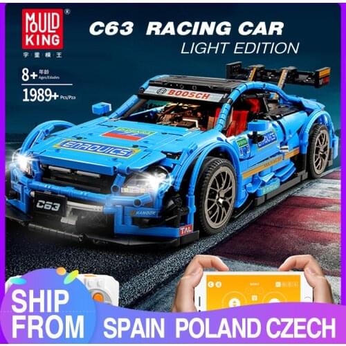 Mould King MOC High-Tech Super C63 Sport Racing Car Model sets Building Blocks Bricks Kids Educational DIY Toys Birthday gifts