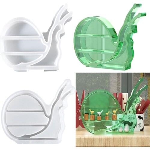 Snail Mold Epoxy Casting Crystal Storage Rack Mould DIY Art Home Decor