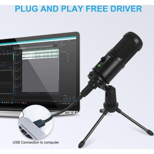 HiFi Sound Quality Plug Play Versatility Condenser Microphone for Home