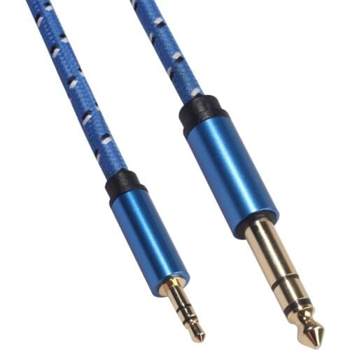 3.5mm To 6.5mm Audio Jack Cable 3.5 To 6.35 Male Pair Busbar For Guitar Tuning Amplifier CD Player