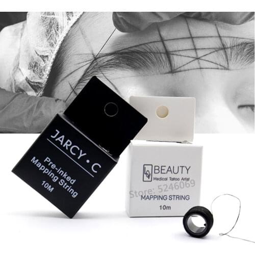 Pre-Inked Eyebrow Mapping String for Microblading Eyebow Makeup Dyeing Liner Thread Permanent Makeup Artist Perfect Measure Tool