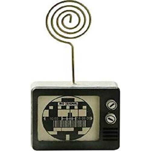 Creative Shape Wooden Cartoon Card Stock Note Folder Photo Clip Card Message Clip Office Supplies Information Clip Type:TV