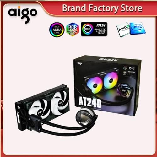 Aigo Galaxy 240 360 Water Cooling ARGB CPU Cooler Master Rgb Fan 120mm liquid Heatsink Radiator LGA 2066 2011 1151 1155 AM4 AMD