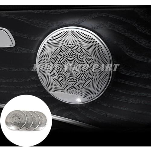 Matte Interior Door Speaker Cover Trim 4pcs For Mercedes Benz E Class W213 S213 2017-2020 Car accesories interior Car decoration