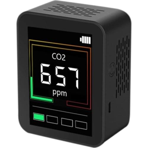 CO2 Air Quality Monitor Gas Tester Detector Analyzer Carbon Dioxide Meter with Temperature Humidity Display 400-5000PPM
