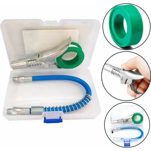 Grease Coupler Quick Release Lock Clamp Coupler NPTI/8 10000PSI High Pressure Grease Nipple Self-Locking Two Press Grease Gun