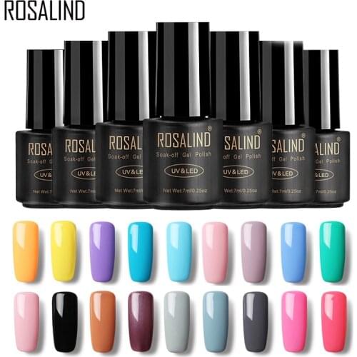 ROSALIND nail gel polish 7ML 58 Colors UV Hybrid Gel Polish set For Nail Extension Manicure Nail Art Nails Gel Varnish