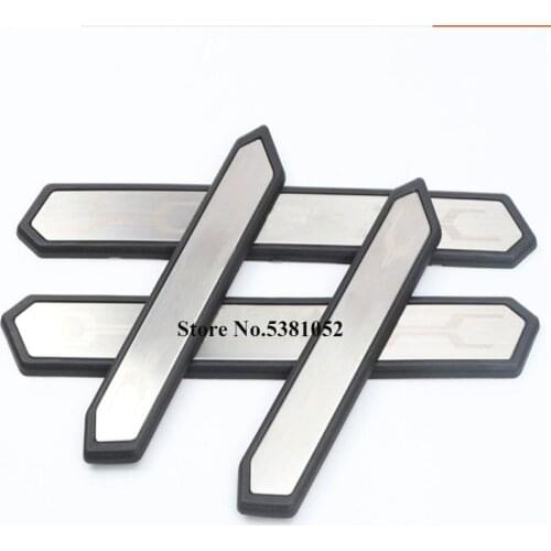 Car Door Sill Cover Trim Stainless Steel Scuff Pedal Protector Cover For Toyota RAV4 RAV 4 2020 2019 Auto Styling Accessories