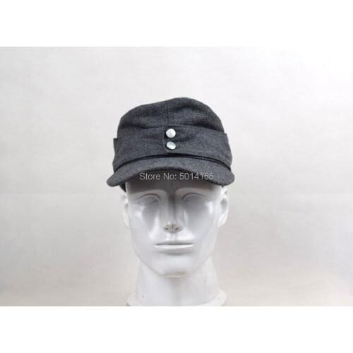 WWII German M43 Officer WH EM field Panzer Wool Cap Hat Grey
