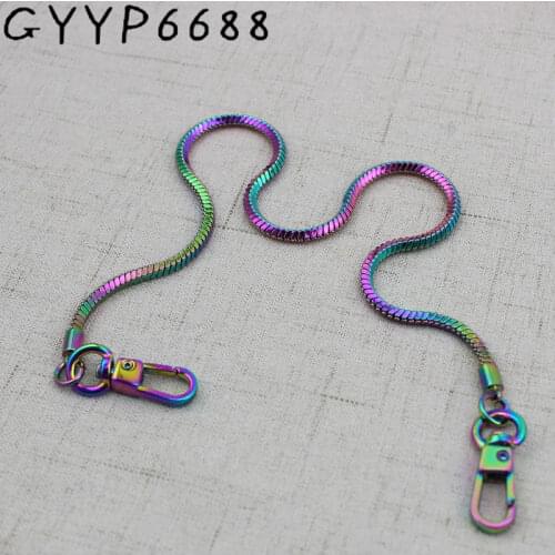 3mm NEW fashion Copper Rainbow Chain Bags Purses Strap Accessory Factory Quality Plating Cover Wholesale