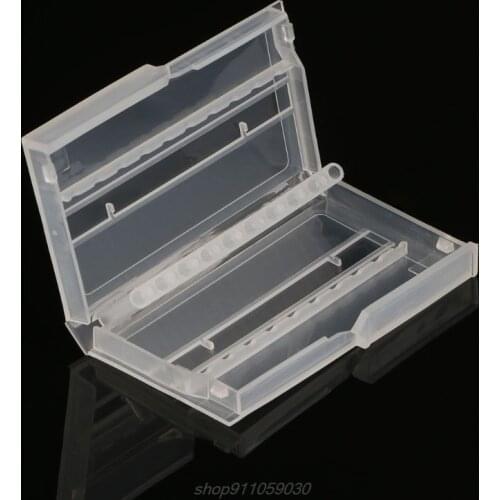 10 Holes Nail Drill Bit Case Plastic Empty Storage Box Milling Cutters Holder N13 20 Dropshipping