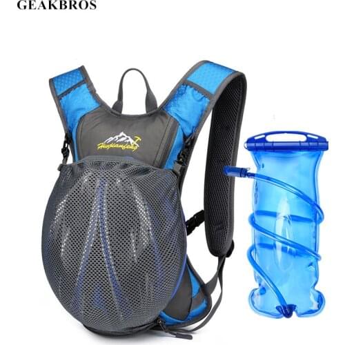 6L Cycling Backpack Bicycle Bag Mens Women Riding Waterproof Breathable Running Rucksack Bike Water Bag Bicycle Helmet Storage