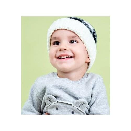 New Winter Baby Hat Thick Kids For Girls Boys Parent Child Hat Cotton Women Men Hat Warmer Children Cap Knitted