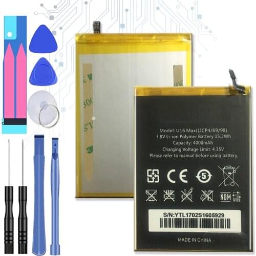 U16Max 4000mAh Replacement Battery For Oukitel U16 Max