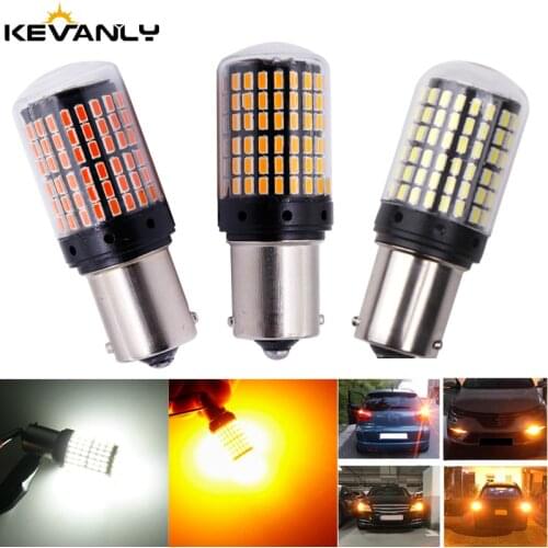 CANBUS 2PCS 12-24V P21W LED PY21W BA15S T20 led 7440 W21W W21/5W S25 BAU15S 3014 Chips LED Car Reserve Lamps Auto Brake Light