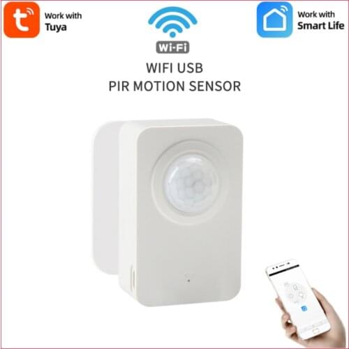 Tuya Smart Home Security Alert System Wifi PIR Motion Sensor 128° View Wireless Passive Infrared Alarm Detector Burglar Alarm
