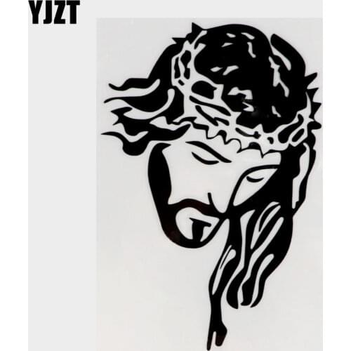 8.6cm*12.7cm Jesus Christ God Fashion Vinyl Car-Styling Stickers Decals Black/Silver S3-4562