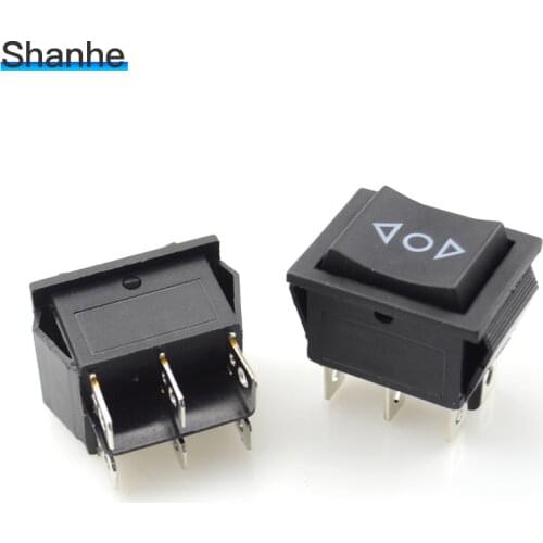 2Pcs Rocker switch Momentary (ON)-OFF-(ON) 6pins waterproof cap