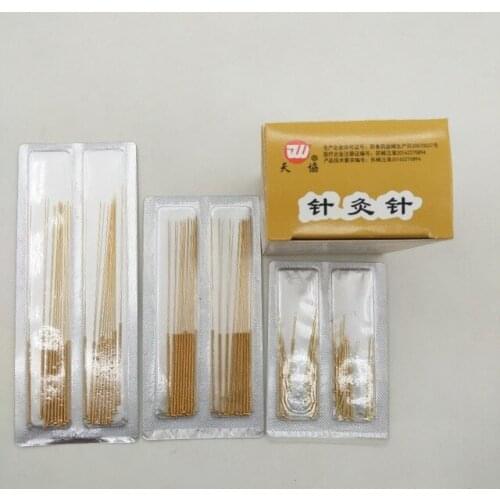 200pcs Non-disposable acupuncture gold-plated / silver surface backshank acupuncture needle reusable guasha 0.25/30/35/40/45mm