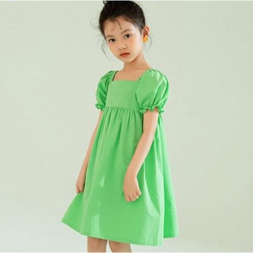 2021 New Summer Dress For Girls Long Dress Childrens Clothing Kids Clothes For 3-7 Years Party Dress