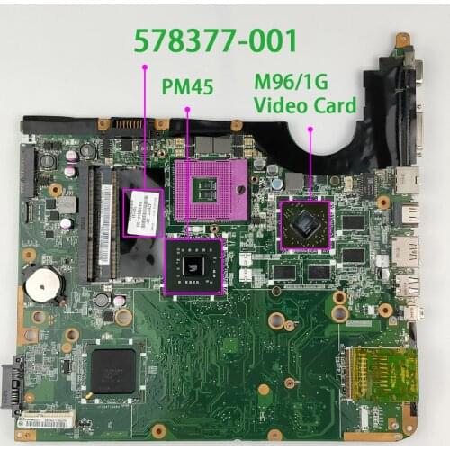 578377-001 M96/1G PM45 DDR3 for HP Pavilion DV6 DV6-1300 Series DV6T-1300 Laptop Motherboard Mainboard Tested & working perfect