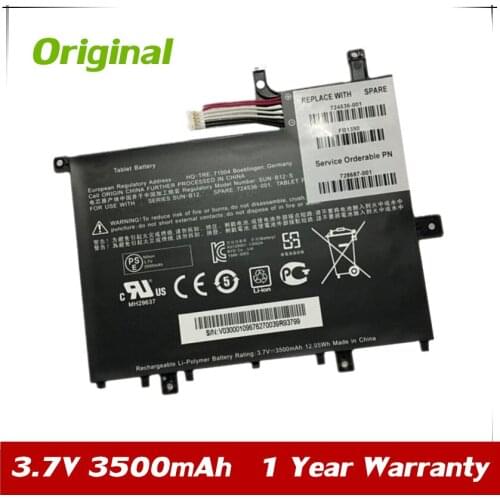 7XINbox 3.7V 3500mAh Original SUN-B12-S Laptop Battery For HP 728687-001 724712-001 SUN-B12 724536-001 Tablet