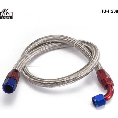 AN10-0A AN10-90A Oil Fitting and Stainless Steel Braided Hose End Adapter Kit HU-HS08