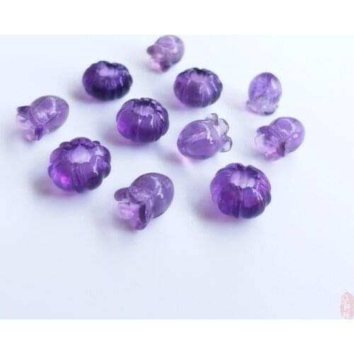 Loose beads amethyst carved flower pendant 9-10MM for DIY jewelry making FPPJ wholesale beads nature