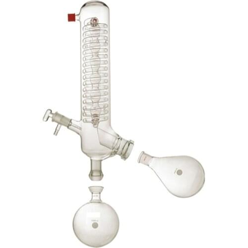 Condenser Set Accessories of Rotary Evaporator Distilling Glassware Vertical Including Condenser Evaporating Flask Release Valve