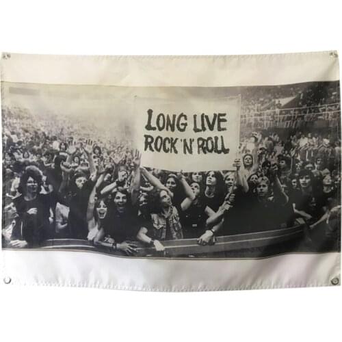 Rock Band Logo Wall Chart Heavy Metal Music Poster Banner & Flag Tapestry Retro Poster Canvas Painting Wall Art Home Decor B2