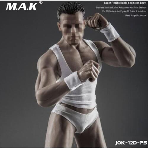 1/6 New Strong Male Super-Flexible Seamless Body with Stainless steel Skeleton Natural/Wheat/Black Skin Model for 12'' Figure