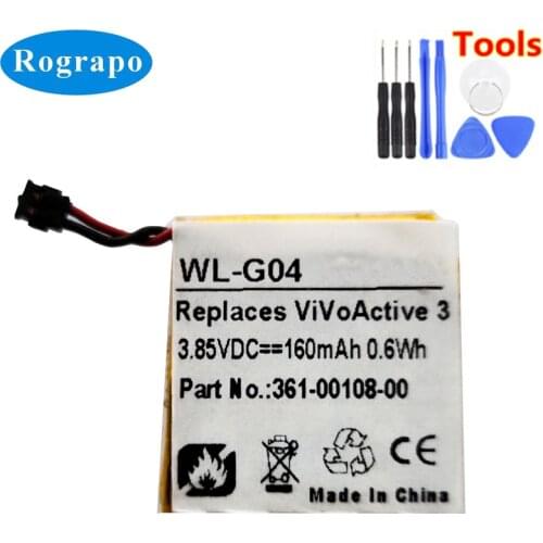 New 160mAh Battery For Garmin ViVOACTIVE 3 Music Watch 361-00108-00 Accumulator NL28LL31B03OC Replacement Batterie