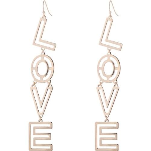SILVER PLATED L-O-V-E PEARL STUD EARRING