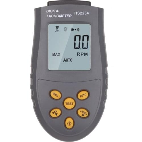 Portable High-precision Digital Tachometer with Laser Manual/Automatic Measurement Speedometer LCD Display with Backlight