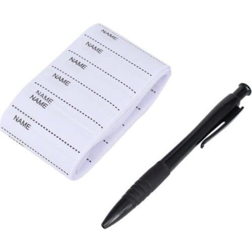 200 Pieces Washable Iron on Sew on Woven Name Labels Garment Fabric Tags Nursery Care Home Name Identity ID Label Tag Care