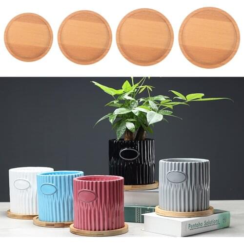 Bonsai Succulent Plant Saucer Flower Pots And Planting Pots Flower Pot Dish Base Stander 6pcs Garden Tool Bamboo Flower Pot Tray